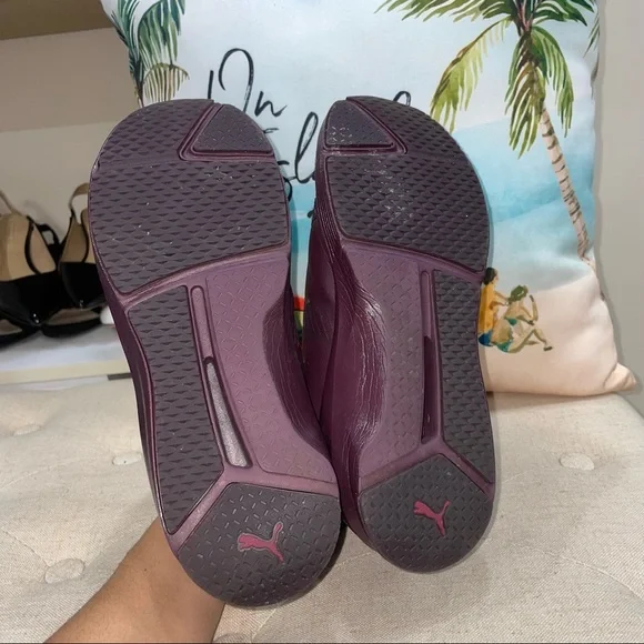 Puma Burgundy Fierce Krm High Top Sneakers Size 8 Excellent Condition - Picture 9 of 9